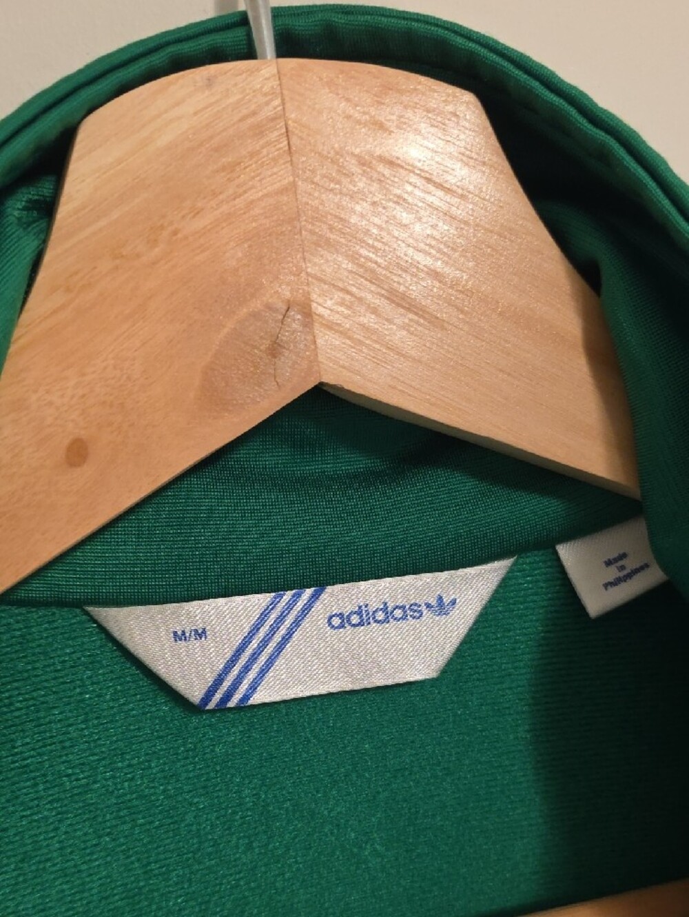 adidas Green Track Jacket with Navy Trefoil - Picture 3 of 7